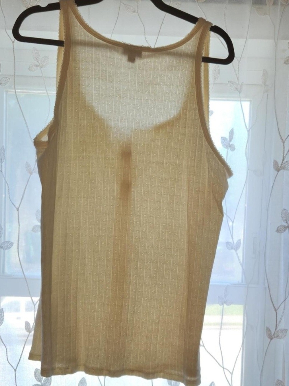 Torrid Cream Button-Front Ribbed Tank Top - Picture 5 of 5